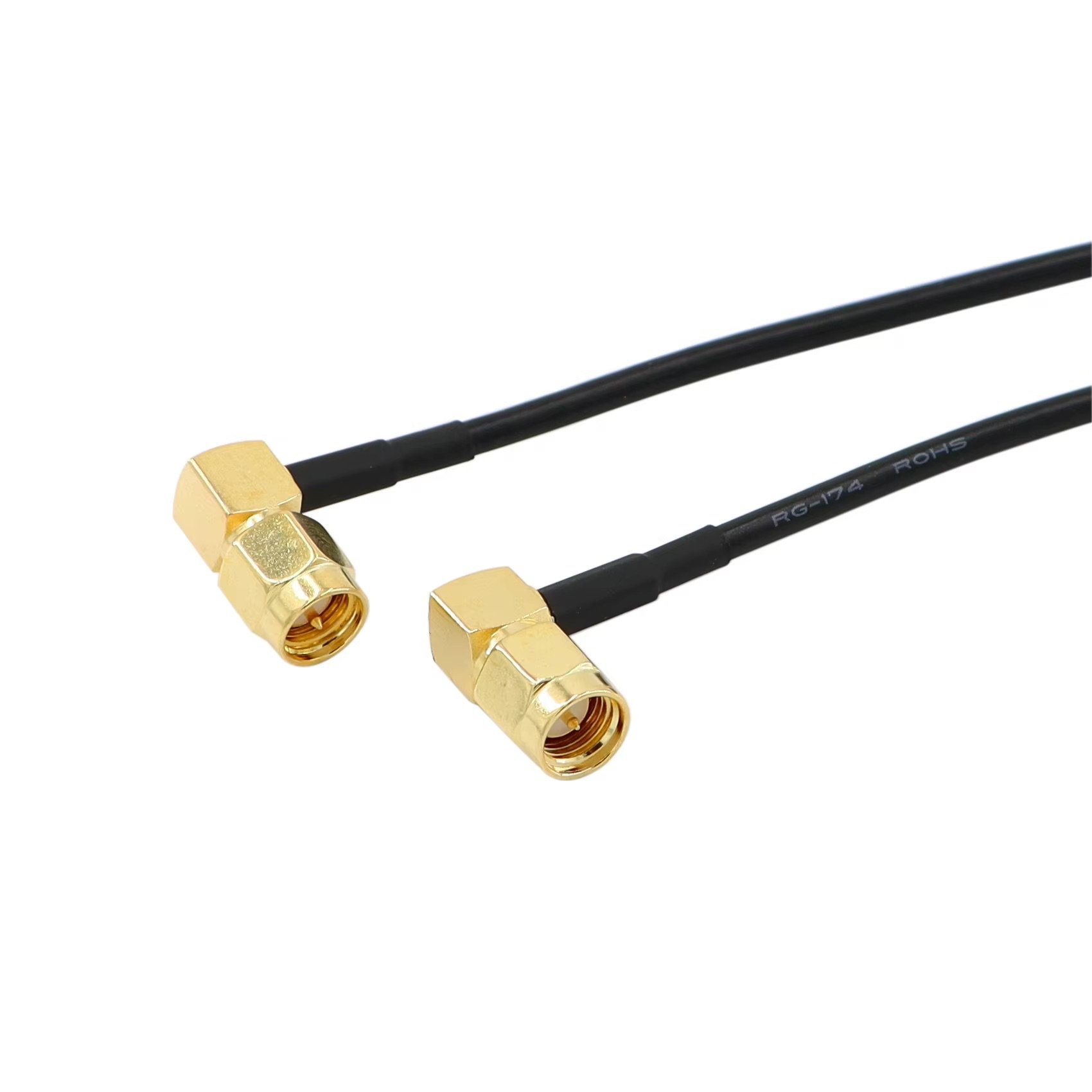 Right Angle SMA Male to SMA Female RG174 Coaxial Pigtail Extension Cable (20cm) for 3G 4G LTE Antennas